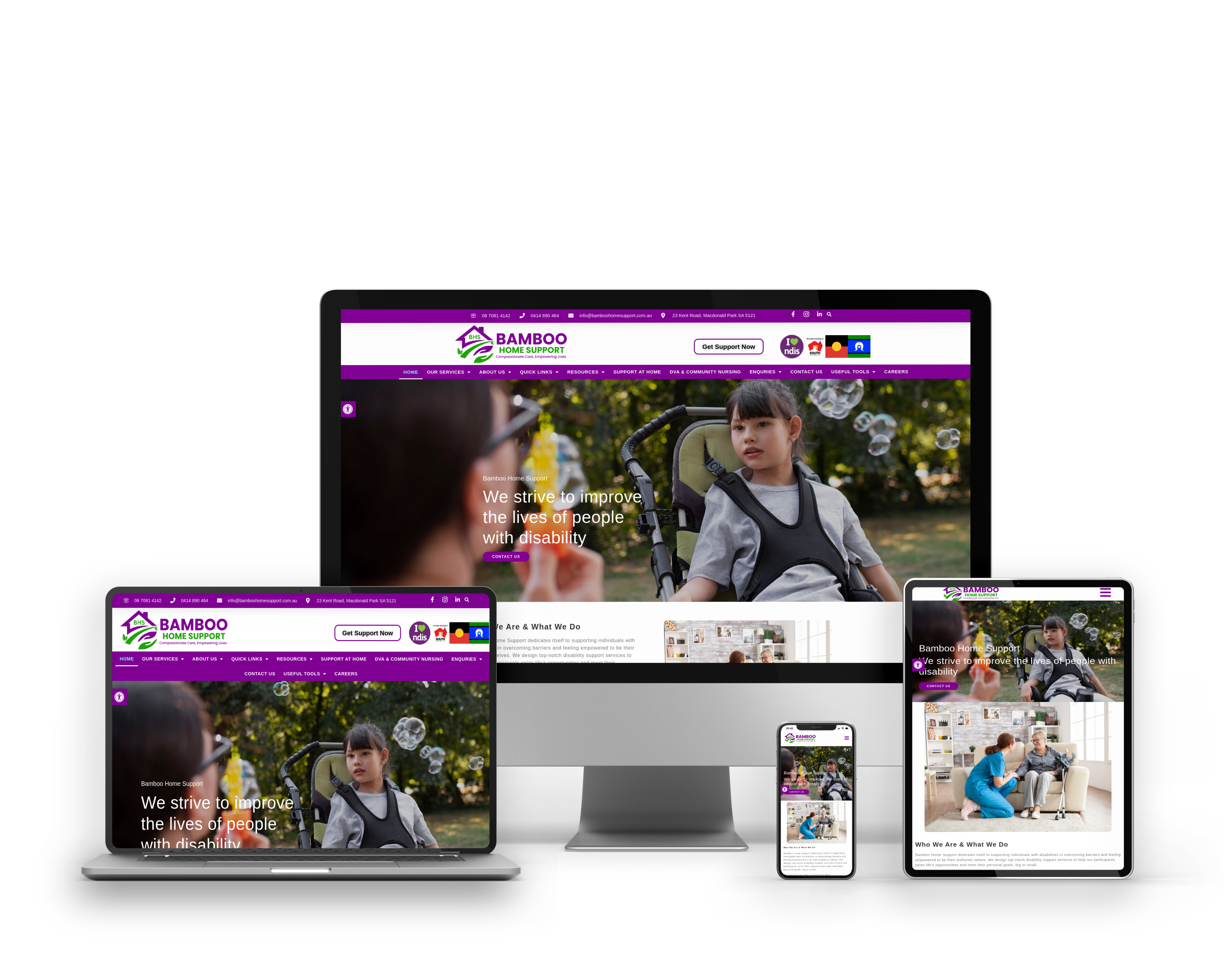 Bamboo Home Support Mockup